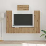vidaXL Set comodă TV 7 pcs stejar artizanal 180 x 30 x 120 cm vidaXL Set comodă TV 7 pcs stejar artizanal 180 x 30 x 120 cm