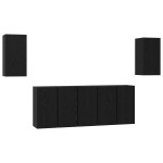 vidaXL Set comodă TV Pe perete 7 pcs Stejar negru 30.5 x 30 x 60 cm vidaXL Set comodă TV Pe perete 7 pcs Stejar negru 30.5 x 30 x 60 cm