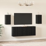 vidaXL Set comodă TV Pe perete 7 pcs Stejar negru 30.5 x 30 x 60 cm vidaXL Set comodă TV Pe perete 7 pcs Stejar negru 30.5 x 30 x 60 cm