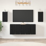 vidaXL Set comodă TV Pe perete 7 pcs Stejar negru 30.5 x 30 x 60 cm vidaXL Set comodă TV Pe perete 7 pcs Stejar negru 30.5 x 30 x 60 cm
