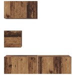 vidaXL Set comodă TV 4 pcs Lemn vechi 60 x 30 x 30 cm Lemn compozit vidaXL Set comodă TV 4 pcs Lemn vechi 60 x 30 x 30 cm Lemn compozit
