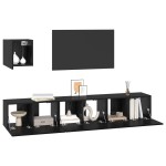 vidaXL Set comodă TV 4 pcs Stejar negru 60 x 30 x 30 cm Lemn compozit vidaXL Set comodă TV 4 pcs Stejar negru 60 x 30 x 30 cm Lemn compozit