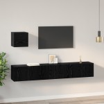 vidaXL Set comodă TV 4 pcs Stejar negru 60 x 30 x 30 cm Lemn compozit vidaXL Set comodă TV 4 pcs Stejar negru 60 x 30 x 30 cm Lemn compozit