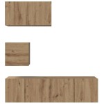 vidaXL Set comodă TV Pe perete 4 pcs stejar artizanal 60 x 30 x 30 cm vidaXL Set comodă TV Pe perete 4 pcs stejar artizanal 60 x 30 x 30 cm