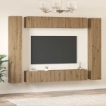 vidaXL Set comodă TV 10 pcs stejar artizanal 30.5 x 30 x 90 cm vidaXL Set comodă TV 10 pcs stejar artizanal 30.5 x 30 x 90 cm