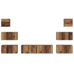 vidaXL Set comodă TV 8 pcs Lemn vechi 60 x 30 x 30 cm Lemn compozit vidaXL Set comodă TV 8 pcs Lemn vechi 60 x 30 x 30 cm Lemn compozit