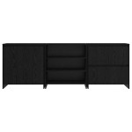 vidaXL Bufet 3 pcs Stejar negru 70 x 41 x 75 cm Lemn compozit