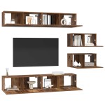 vidaXL Set dulap TV Pe perete 6 pcs Lemn vechi Mediu Lemn compozit vidaXL Set dulap TV Pe perete 6 pcs Lemn vechi Mediu Lemn compozit
