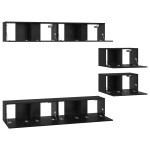 vidaXL Set comodă TV 6 pcs Stejar Negru 80 x 30 x 30.5 cm mic vidaXL Set comodă TV 6 pcs Stejar Negru 80 x 30 x 30.5 cm mic