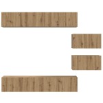 vidaXL Set dulap TV 6 pcs stejar artizanal 80 x 30 x 30 cm Mediu vidaXL Set dulap TV 6 pcs stejar artizanal 80 x 30 x 30 cm Mediu
