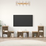 vidaXL Set dulap TV 6 pcs Stejar Artizanal 37 x 35 x 72 cm vidaXL Set dulap TV 6 pcs Stejar Artizanal 37 x 35 x 72 cm