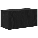 vidaXL Set comodă TV Pe perete 8 pcs Stejar Negru Lemn compozit vidaXL Set comodă TV Pe perete 8 pcs Stejar Negru Lemn compozit