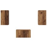 vidaXL Set comodă TV 3 pcs Lemn vechi 60 x 30 x 30 cm Lemn compozit vidaXL Set comodă TV 3 pcs Lemn vechi 60 x 30 x 30 cm Lemn compozit