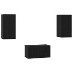 vidaXL Set comodă TV 3 pcs Stejar negru 60 x 30 x 30 cm Lemn compozit vidaXL Set comodă TV 3 pcs Stejar negru 60 x 30 x 30 cm Lemn compozit