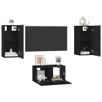 vidaXL Set comodă TV 3 pcs Stejar negru 60 x 30 x 30 cm Lemn compozit vidaXL Set comodă TV 3 pcs Stejar negru 60 x 30 x 30 cm Lemn compozit