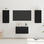 vidaXL Set comodă TV 3 pcs Stejar negru 60 x 30 x 30 cm Lemn compozit vidaXL Set comodă TV 3 pcs Stejar negru 60 x 30 x 30 cm Lemn compozit