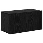 vidaXL Dulap pentru TV pe Perete 4 pcs Stejar negru 200 x 30 x 30 cm