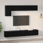 vidaXL Set comodă TV 5 pcs Stejar negru 100 x 30 x 30 cm Lemn compozit vidaXL Set comodă TV 5 pcs Stejar negru 100 x 30 x 30 cm Lemn compozit