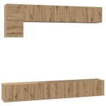 vidaXL Set comodă TV Pe perete 5 pcs stejar artizanal 100 x 30 x 30 cm vidaXL Set comodă TV Pe perete 5 pcs stejar artizanal 100 x 30 x 30 cm
