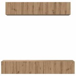 vidaXL Set comodă TV Pe perete 5 pcs stejar artizanal 100 x 30 x 30 cm vidaXL Set comodă TV Pe perete 5 pcs stejar artizanal 100 x 30 x 30 cm