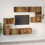 vidaXL Set comodă TV 8 pcs Lemn vechi 80 x 30 x 30 cm Lemn compozit vidaXL Set comodă TV 8 pcs Lemn vechi 80 x 30 x 30 cm Lemn compozit