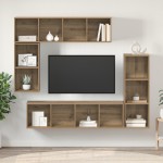 vidaXL Set comodă TV 4 pcs stejar artizanal 37 x 37 x 142.5 cm vidaXL Set comodă TV 4 pcs stejar artizanal 37 x 37 x 142.5 cm