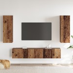 vidaXL Set de 4 Piese Cabinet TV Lemn Vechi Lemn Prelucrat vidaXL Set de 4 Piese Cabinet TV Lemn Vechi Lemn Prelucrat