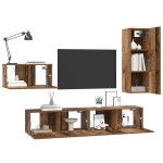 vidaXL Set comodă TV 4 pcs Lemn vechi 30.5 x 30 x 90 cm Lemn compozit vidaXL Set comodă TV 4 pcs Lemn vechi 30.5 x 30 x 90 cm Lemn compozit