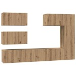 vidaXL Set comodă TV 6 pcs stejar artizanal 30.5 x 30 x 90 cm vidaXL Set comodă TV 6 pcs stejar artizanal 30.5 x 30 x 90 cm