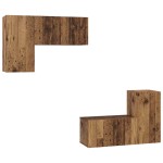 vidaXL Set comodă TV 4 pcs Lemn vechi 60 x 30 x 30 cm Lemn compozit vidaXL Set comodă TV 4 pcs Lemn vechi 60 x 30 x 30 cm Lemn compozit