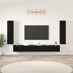 vidaXL Set comodă TV 5 pcs Stejar negru Lemn compozit vidaXL Set comodă TV 5 pcs Stejar negru Lemn compozit