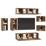 vidaXL Set comodă TV 8 pcs Lemn vechi 30.5 x 30 x 60 cm Lemn compozit vidaXL Set comodă TV 8 pcs Lemn vechi 30.5 x 30 x 60 cm Lemn compozit