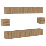 vidaXL Set de 6 cabinete TV Stejar Lemn Prelucrat