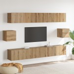 vidaXL Set de 6 cabinete TV Stejar Lemn Prelucrat
