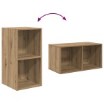 vidaXL Set comodă TV Pe perete 4 pcs stejar artizanal 37 x 37 x 72 cm vidaXL Set comodă TV Pe perete 4 pcs stejar artizanal 37 x 37 x 72 cm