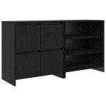 vidaXL Bufet cu raft cu ușă 2 pcs Stejar negru 70 x 41 x 75 cm Lemn compozit vidaXL Bufet cu raft cu ușă 2 pcs Stejar negru 70 x 41 x 75 cm Lemn compozit