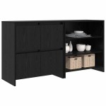 vidaXL Bufet cu raft cu ușă 2 pcs Stejar negru 70 x 41 x 75 cm Lemn compozit vidaXL Bufet cu raft cu ușă 2 pcs Stejar negru 70 x 41 x 75 cm Lemn compozit
