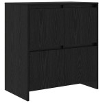 vidaXL Bufet cu raft cu ușă 2 pcs Stejar negru 70 x 41 x 75 cm Lemn compozit vidaXL Bufet cu raft cu ușă 2 pcs Stejar negru 70 x 41 x 75 cm Lemn compozit