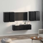 vidaXL Set comodă TV 6 pcs Stejar negru 60 x 30 x 30 cm Lemn compozit vidaXL Set comodă TV 6 pcs Stejar negru 60 x 30 x 30 cm Lemn compozit