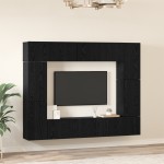 vidaXL Set comodă TV 8 pcs Stejar negru 80 x 30 x 30 cm Lemn compozit vidaXL Set comodă TV 8 pcs Stejar negru 80 x 30 x 30 cm Lemn compozit