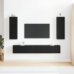 vidaXL Set mobilă TV în 5 piese din lemn prelucrat de stejar negru vidaXL Set mobilă TV în 5 piese din lemn prelucrat de stejar negru