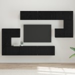 vidaXL Set comodă TV 10 pcs Stejar negru 60 x 30 x 30 cm Lemn compozit vidaXL Set comodă TV 10 pcs Stejar negru 60 x 30 x 30 cm Lemn compozit