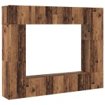 vidaXL Set comodă TV 8 pcs Lemn vechi 80 x 30 x 30 cm Lemn compozit vidaXL Set comodă TV 8 pcs Lemn vechi 80 x 30 x 30 cm Lemn compozit