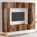 vidaXL Set comodă TV 8 pcs Lemn vechi 80 x 30 x 30 cm Lemn compozit vidaXL Set comodă TV 8 pcs Lemn vechi 80 x 30 x 30 cm Lemn compozit