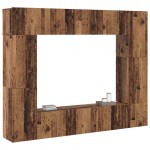 vidaXL Set comodă TV 8 pcs Lemn vechi 80 x 30 x 30 cm Lemn compozit vidaXL Set comodă TV 8 pcs Lemn vechi 80 x 30 x 30 cm Lemn compozit