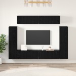vidaXL Set comodă TV Pe perete 8 pcs Stejar negru 80 x 30 x 30.5 cm vidaXL Set comodă TV Pe perete 8 pcs Stejar negru 80 x 30 x 30.5 cm