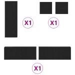 vidaXL Set Cabinet TV Pe perete 5 pcs Stejar negru 160 x 30 x 30.5 cm vidaXL Set Cabinet TV Pe perete 5 pcs Stejar negru 160 x 30 x 30.5 cm