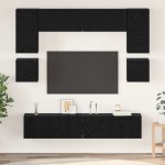 vidaXL Set comodă TV 8 pcs Stejar negru 80 x 30 x 30 cm Lemn compozit vidaXL Set comodă TV 8 pcs Stejar negru 80 x 30 x 30 cm Lemn compozit