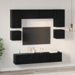 vidaXL Set comodă TV 8 pcs Stejar negru 80 x 30 x 30 cm Lemn compozit vidaXL Set comodă TV 8 pcs Stejar negru 80 x 30 x 30 cm Lemn compozit