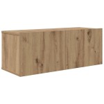 vidaXL Set comodă TV Pe perete 8 pcs stejar artizanal 80 x 30 x 30 cm vidaXL Set comodă TV Pe perete 8 pcs stejar artizanal 80 x 30 x 30 cm